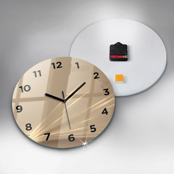 Round glass clock Abstract light