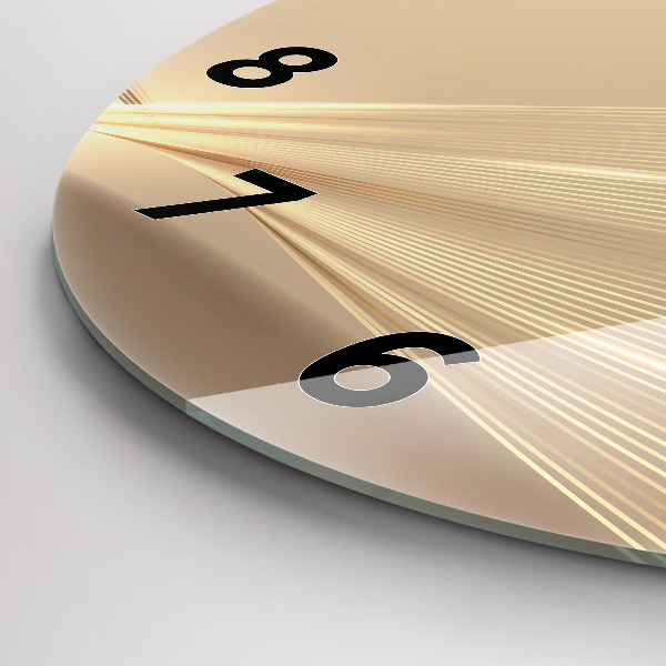 Round glass clock Abstract light