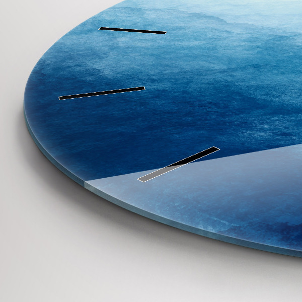 Round glass clock Abstraction water