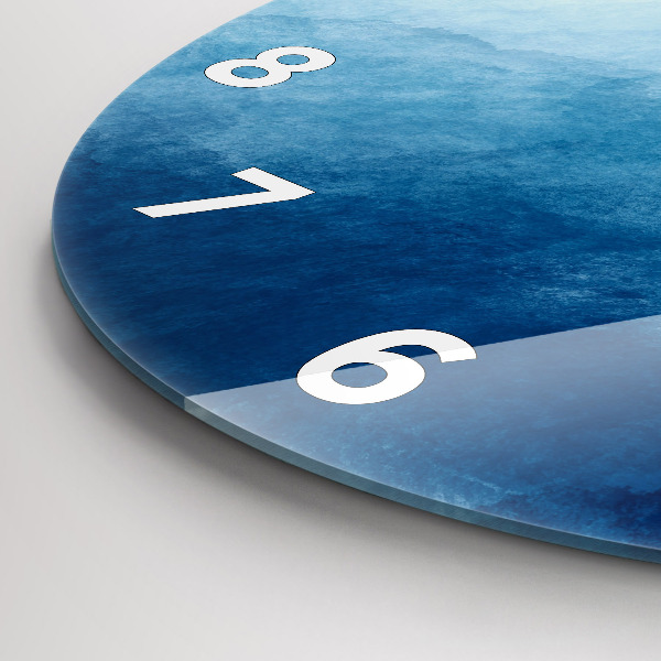 Round glass clock Abstraction water