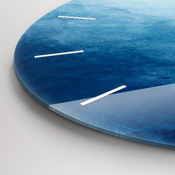 Round glass clock Abstraction water