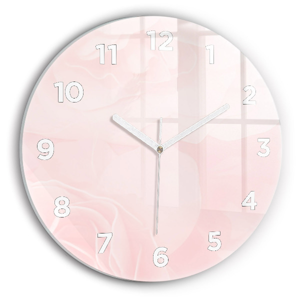 Round glass clock Roses