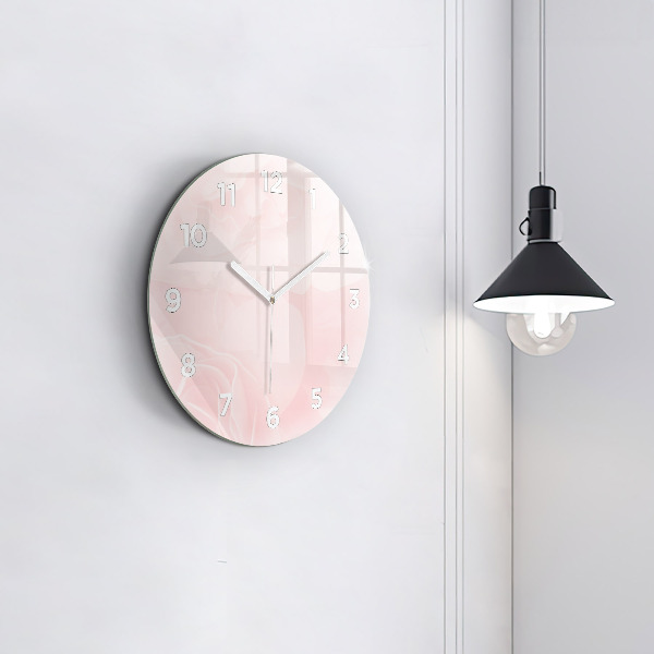 Round glass clock Roses