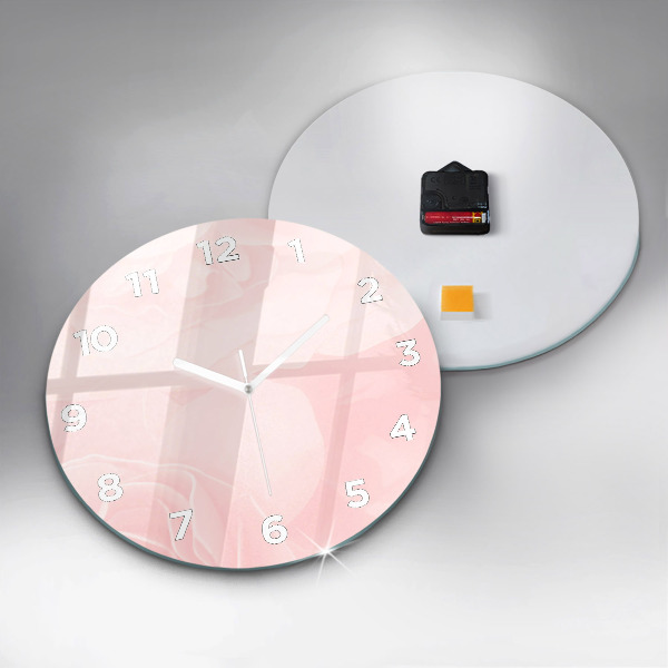 Round glass clock Roses