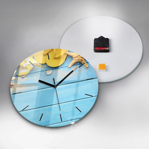 Round glass clock Beach accessories and boards