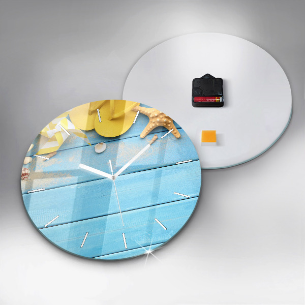 Round glass clock Beach accessories and boards