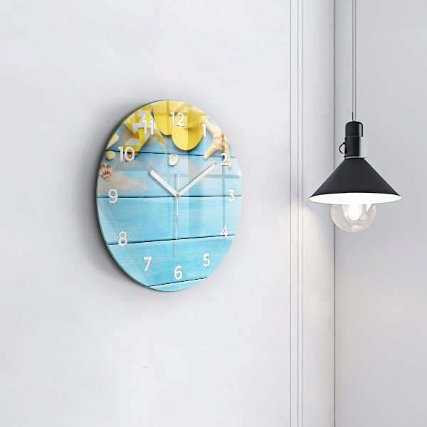 Round glass clock Beach accessories and boards