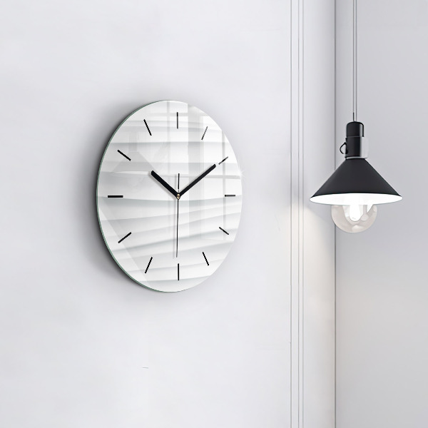 Round glass clock Waves texture