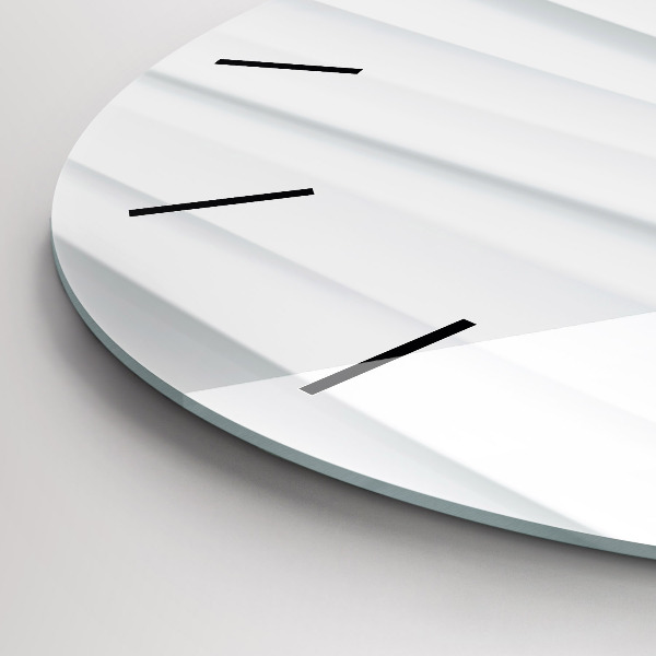 Round glass clock Waves texture