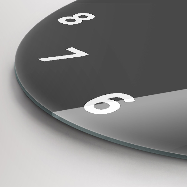 Round glass clock Color gray