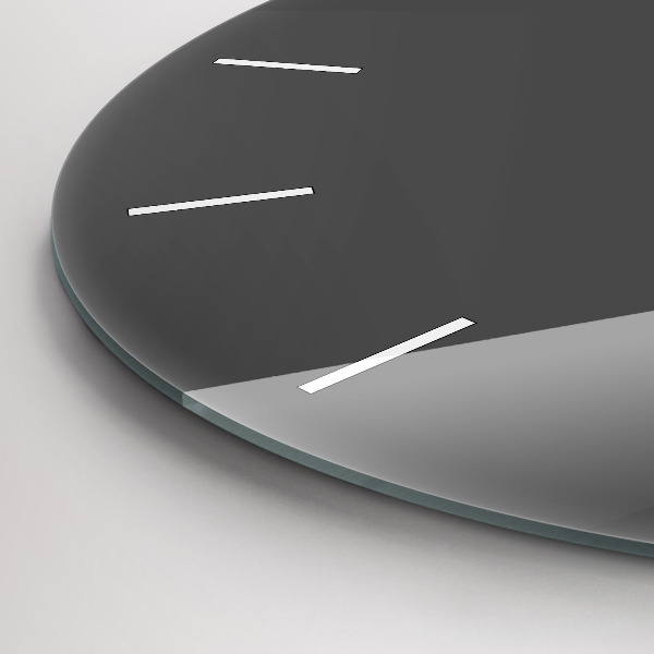 Round glass clock Color gray