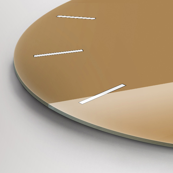 Round glass clock Beige