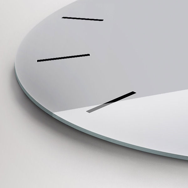 Round glass clock Light Gray