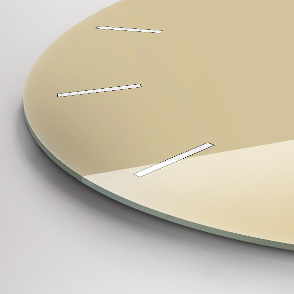 Round glass clock Beige