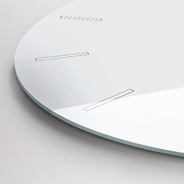 Round glass clock White