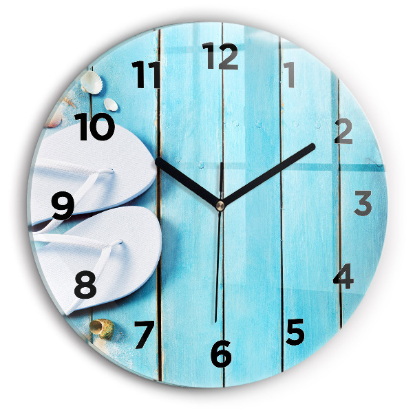 Round glass clock Holiday accessories