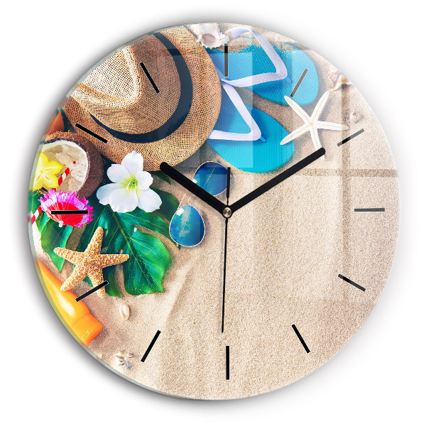 Round glass clock Holiday accessories