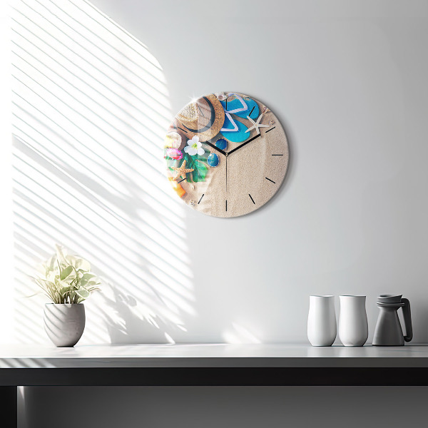 Round glass clock Holiday accessories