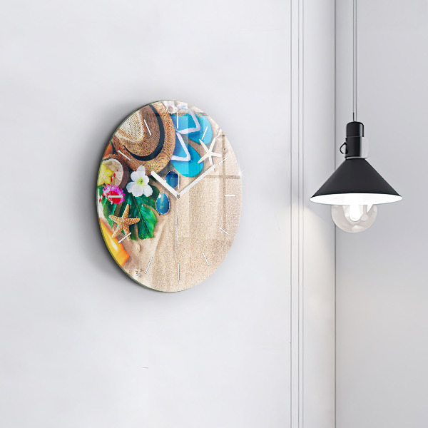 Round glass clock Holiday accessories