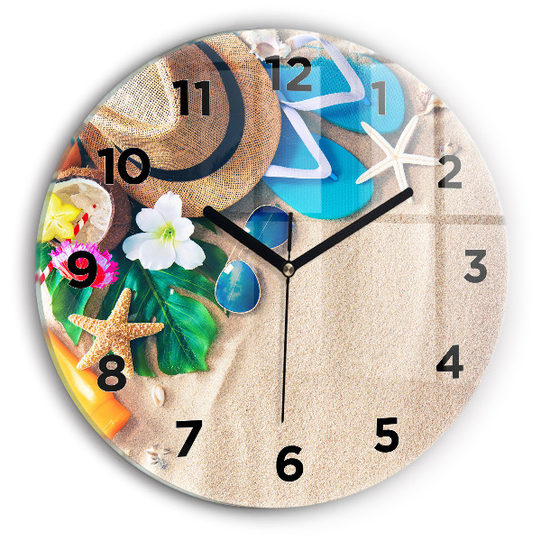 Round glass clock Holiday accessories