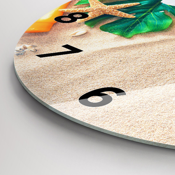 Round glass clock Holiday accessories
