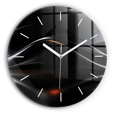 Round glass clock Abstraction