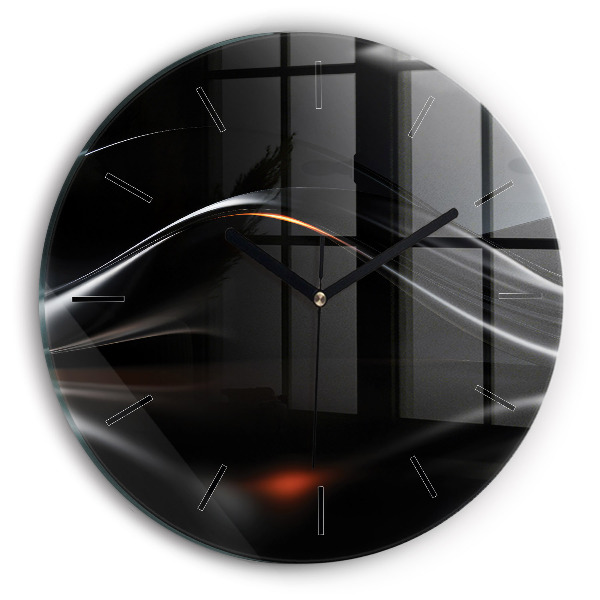 Round glass clock Abstraction