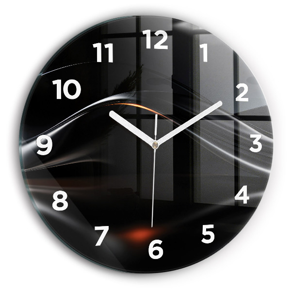 Round glass clock Abstraction
