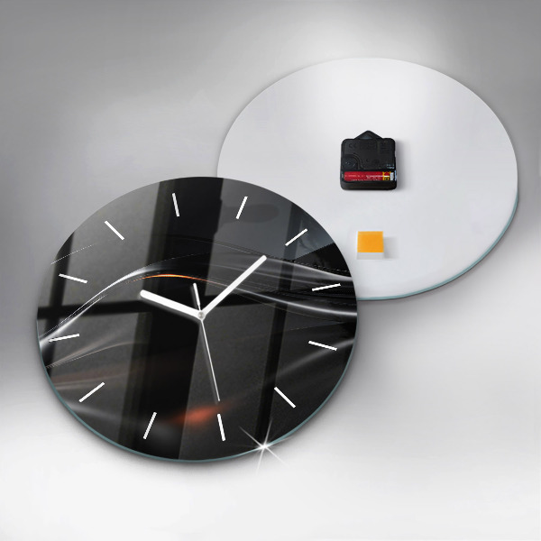 Round glass clock Abstraction