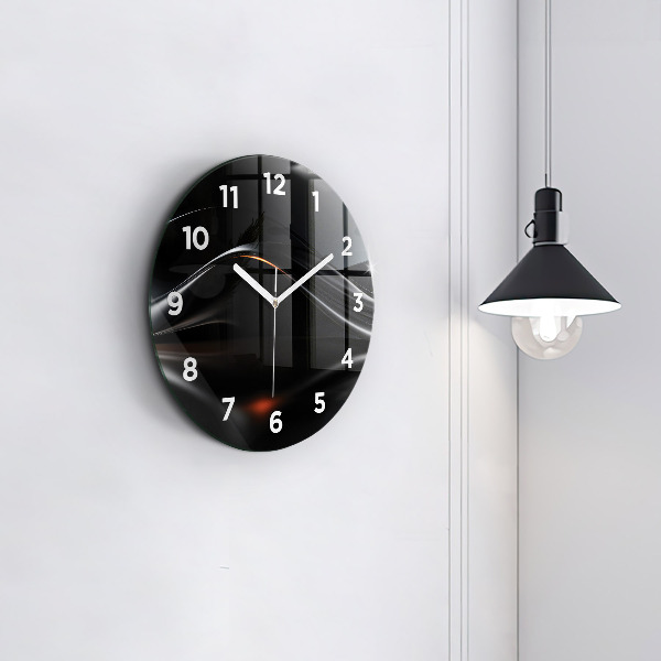 Round glass clock Abstraction