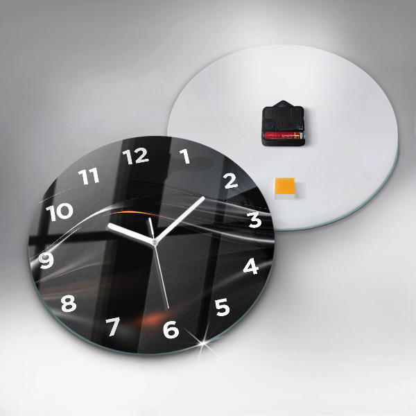Round glass clock Abstraction