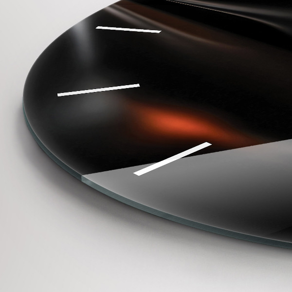 Round glass clock Abstraction