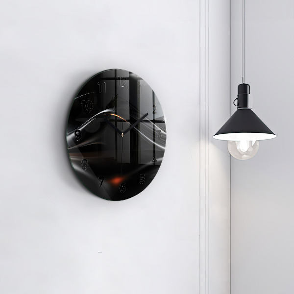 Round glass clock Abstraction