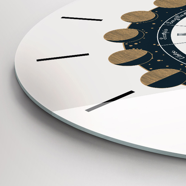Round glass clock Moon Phases and the Eye