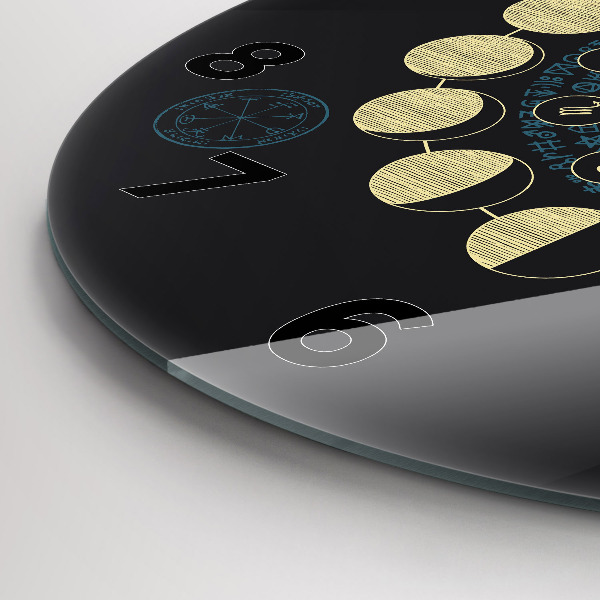 Round glass clock Moon Phases and Insect