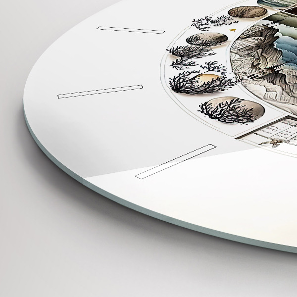 Round glass clock Astronomy clock