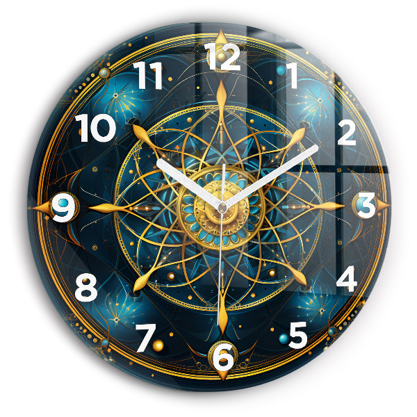 Round glass clock Horoscope clock