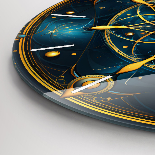 Round glass clock Horoscope clock