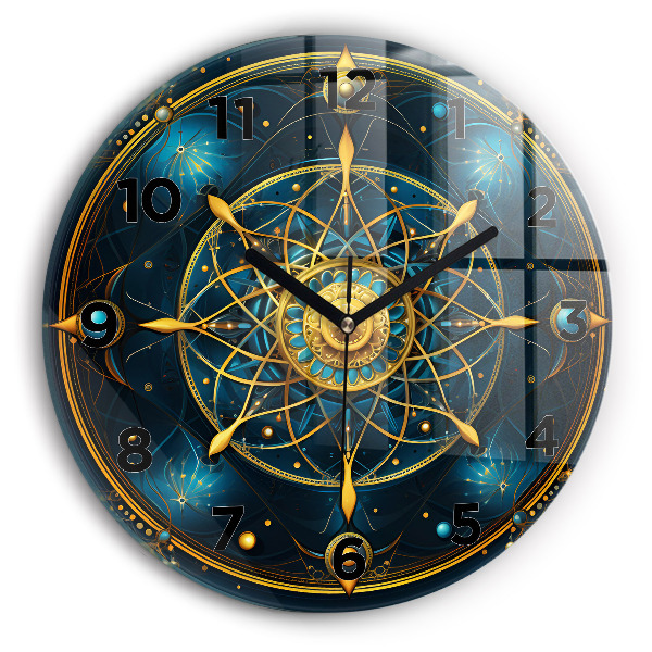Round glass clock Horoscope clock