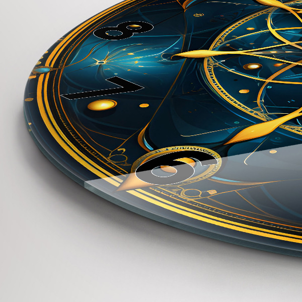 Round glass clock Horoscope clock