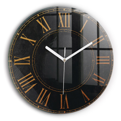 Round clock glass Old Roman Numerals