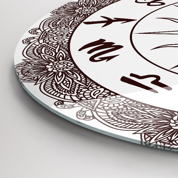 Round clock glass Decorative Zodiacs