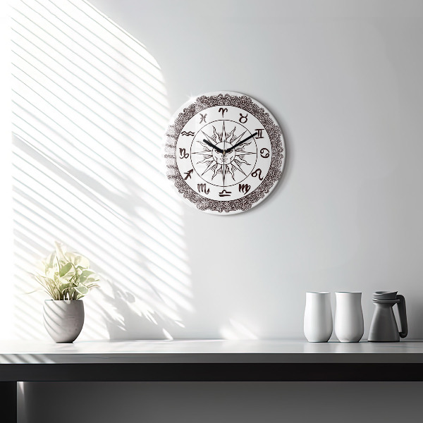 Round clock glass Decorative Zodiacs