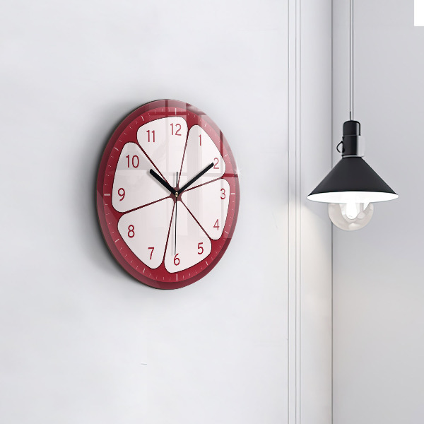 Round clock glass Sliced ​​fruit