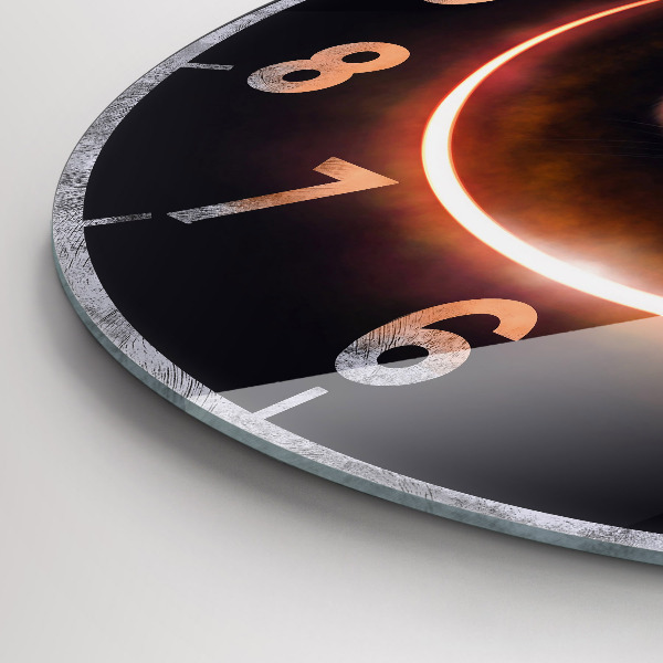 Round clock glass Magic cat